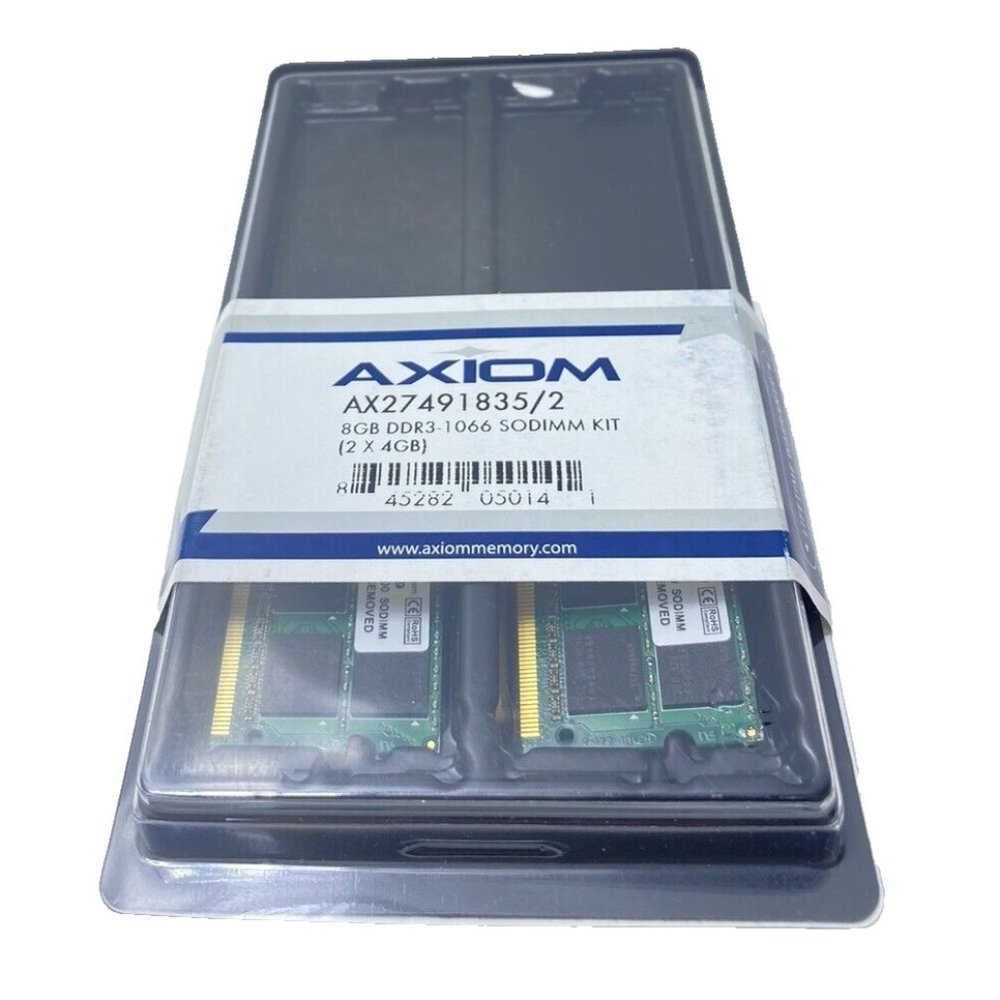 Axiom Ax27491835/2 8GB DDR3-1066 SODIMM Kit (2x4GB) Brand New
